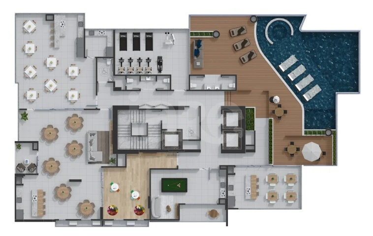Planta — Pavimento lazer
