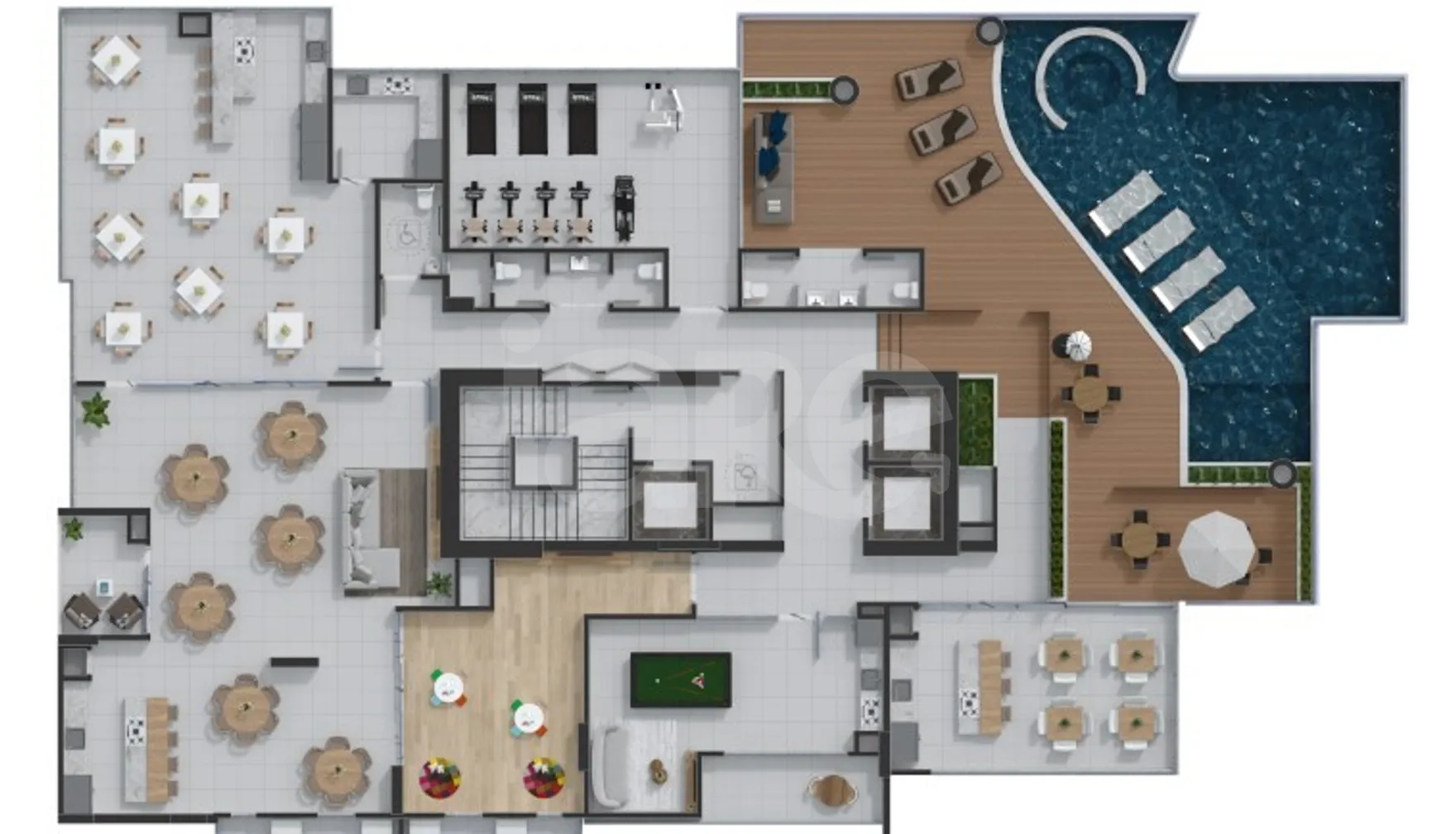 Planta — Pavimento lazer