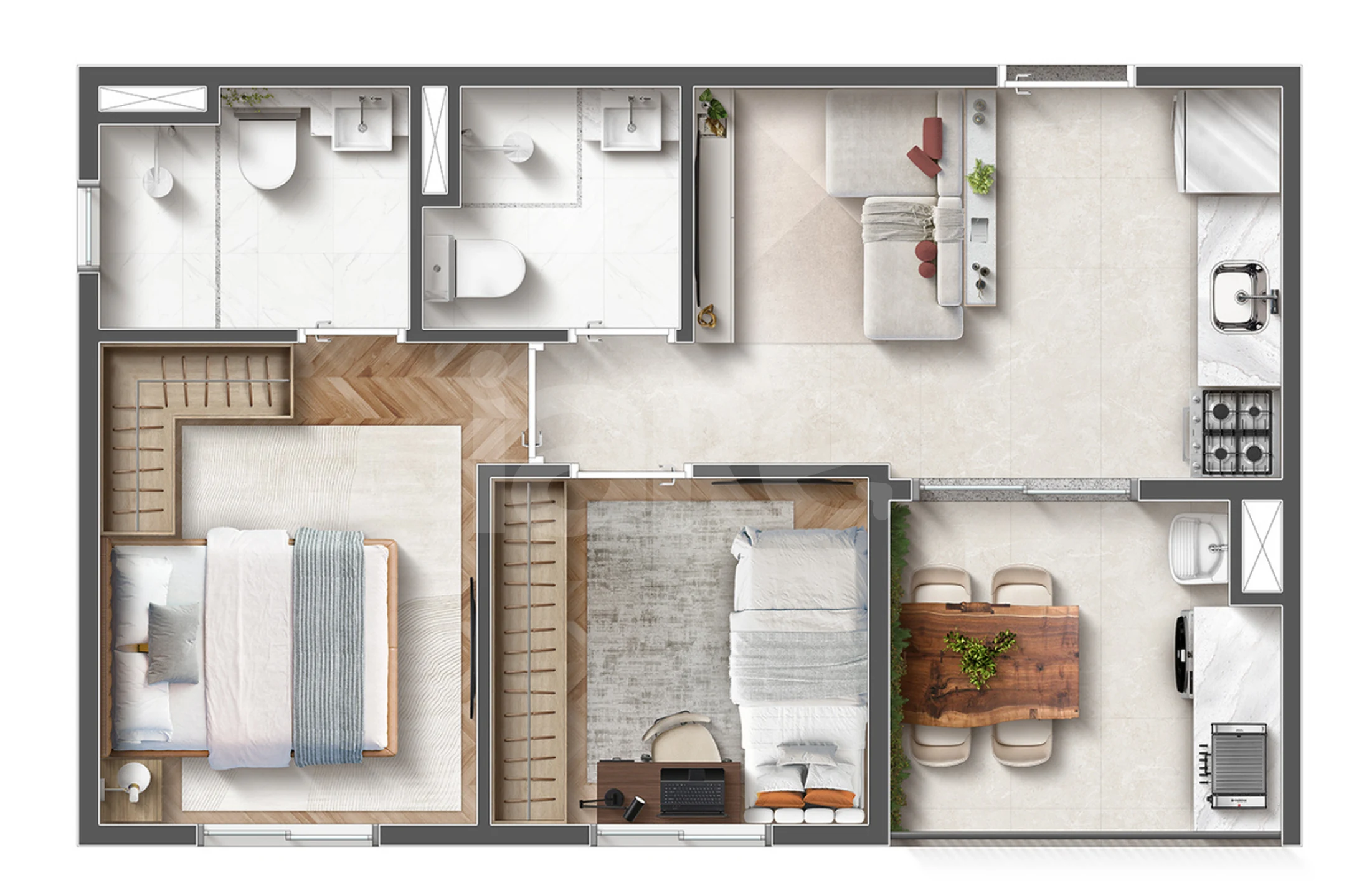 Planta — Apartamento 41 m²