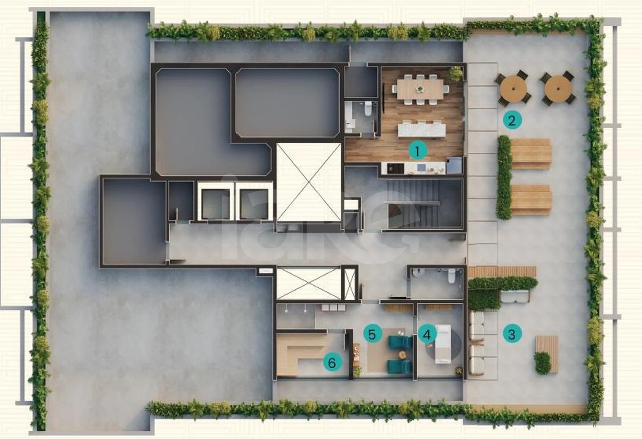 Planta — Pavimento rooftop