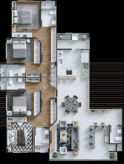 Planta — Apartamento 138,07 m²