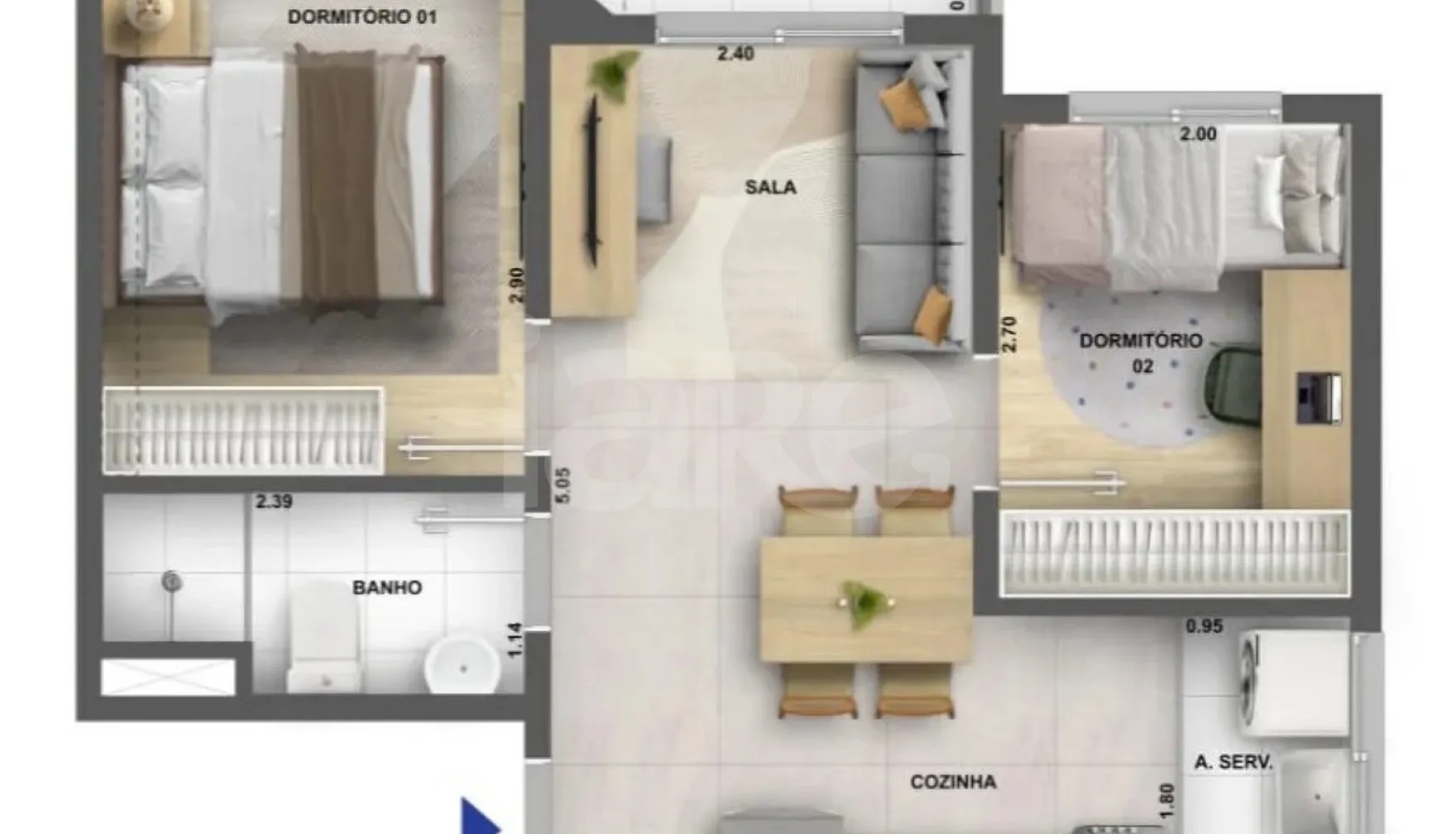Planta — Garden 48 m²
