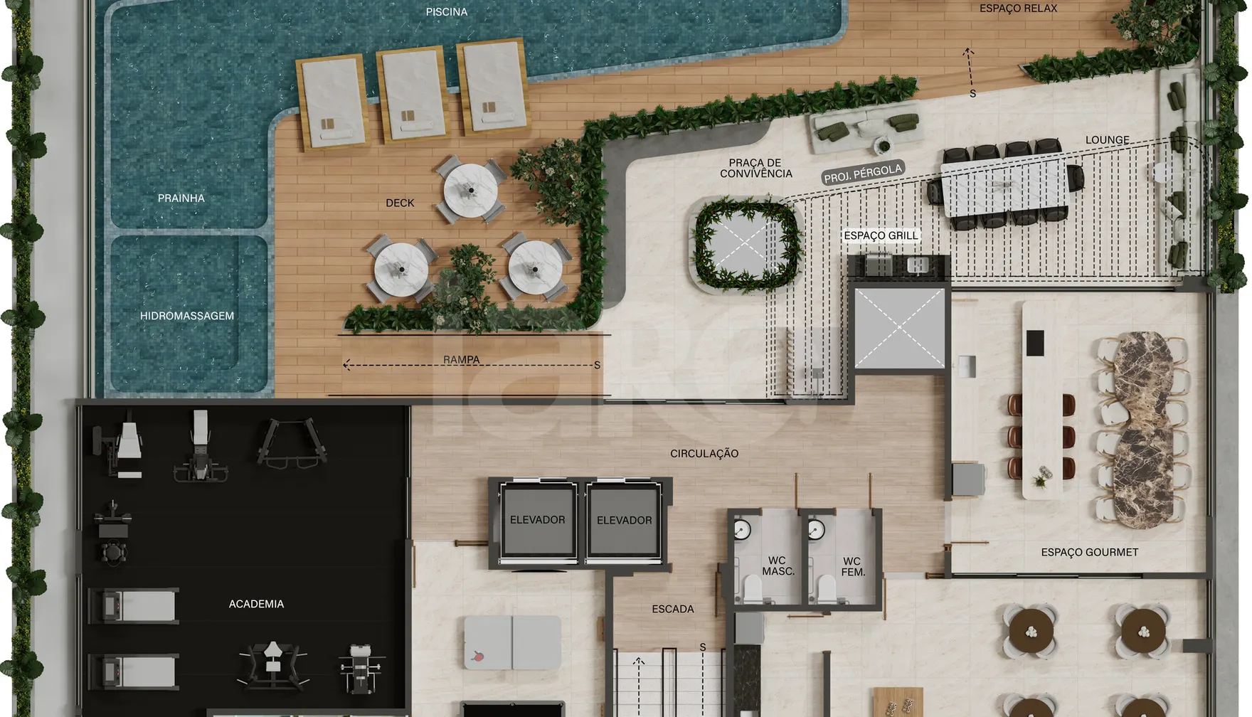 Planta — Pavimento cobertura