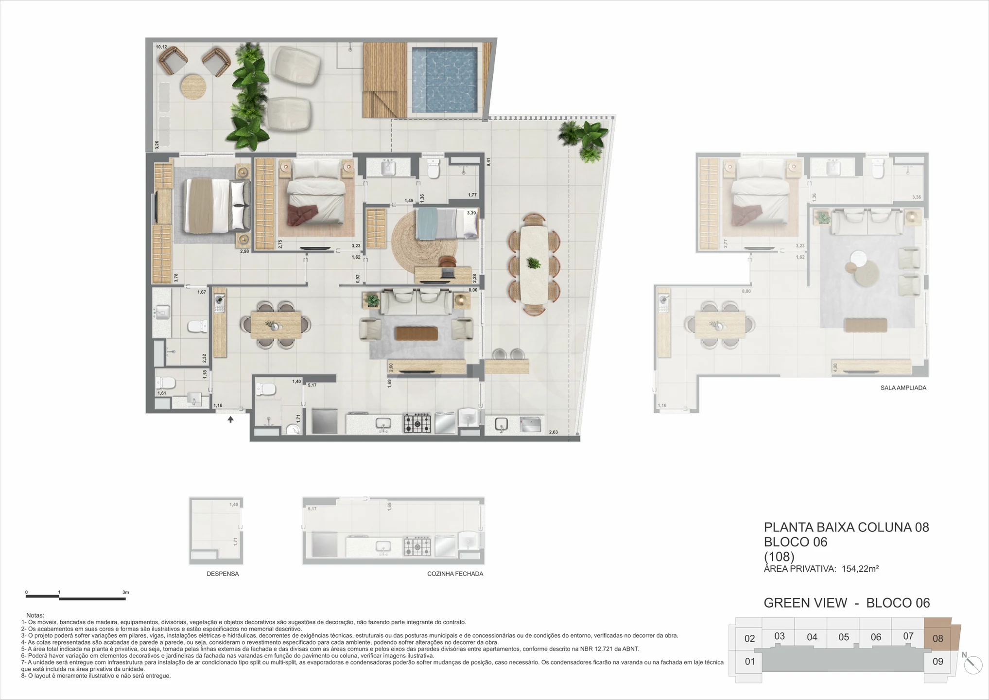 Planta — Cobertura Duplex 152,97 m²
