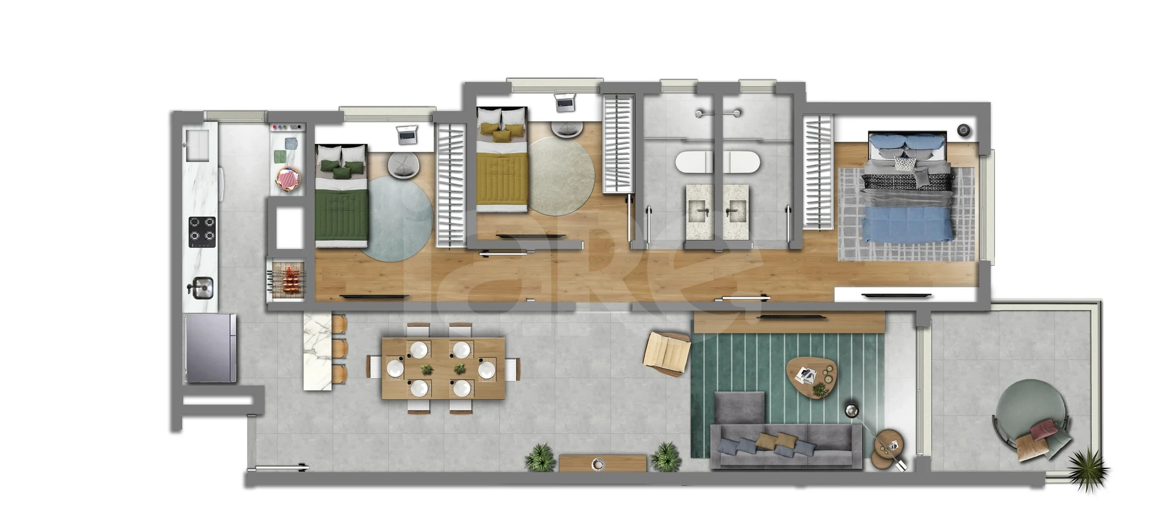 Planta — Apartamento 89 m²