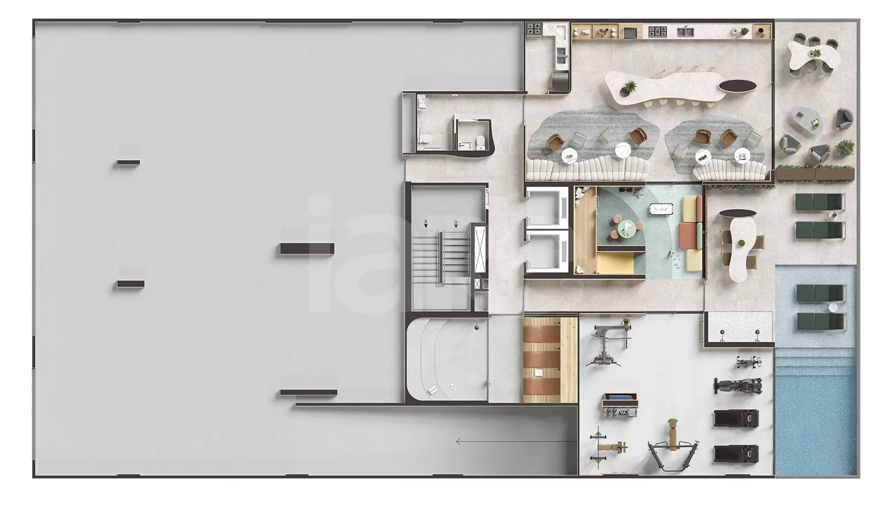 Planta — Pavimento lazer