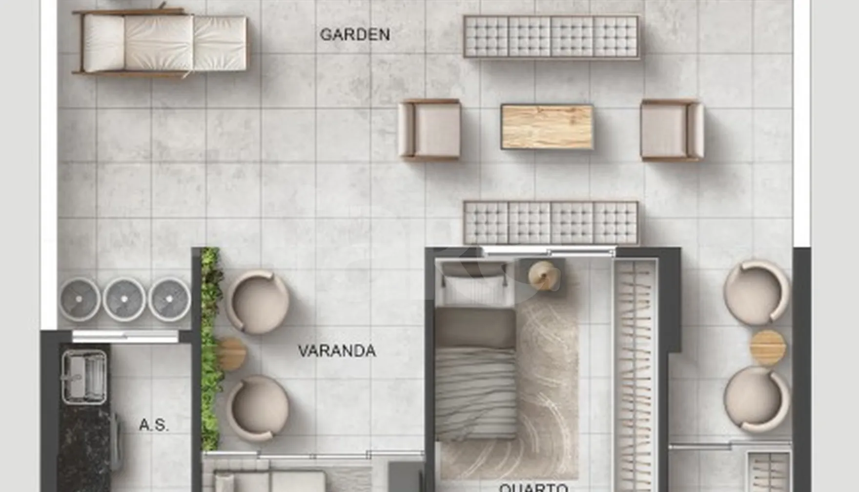 Planta — Garden 135,99 m²
