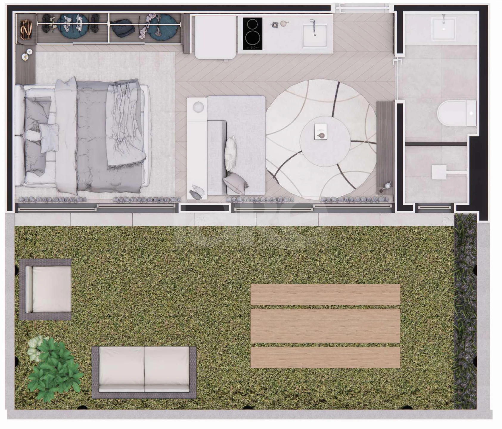Planta — Garden 47,08 m²