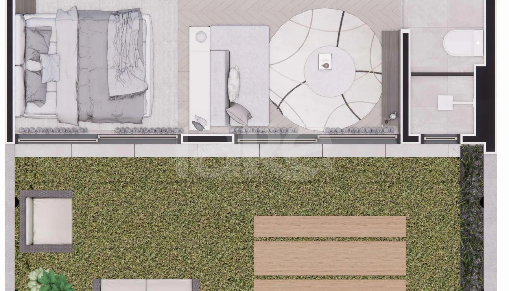 Planta — Garden 47,08 m²