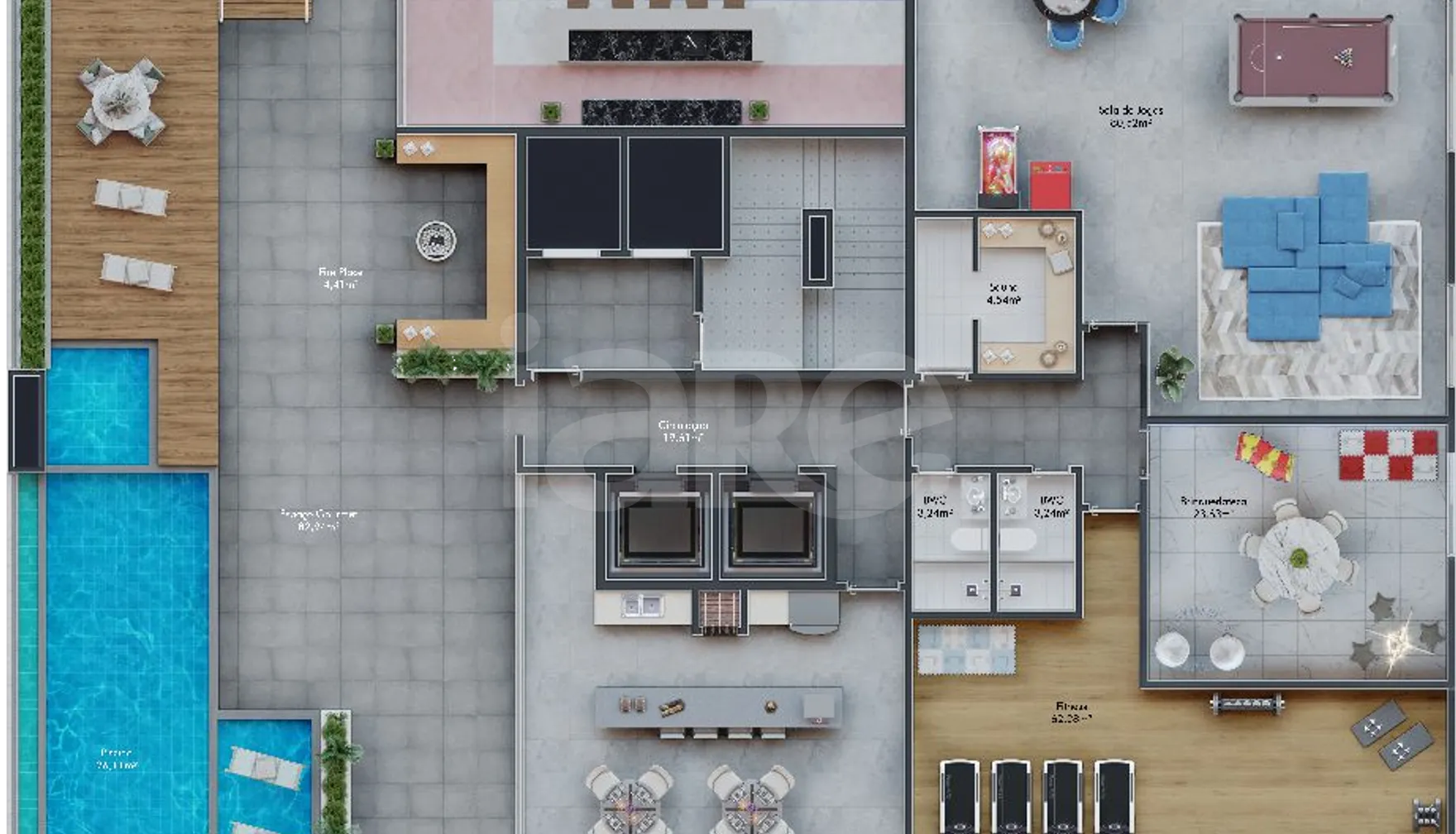 Planta — Pavimento lazer