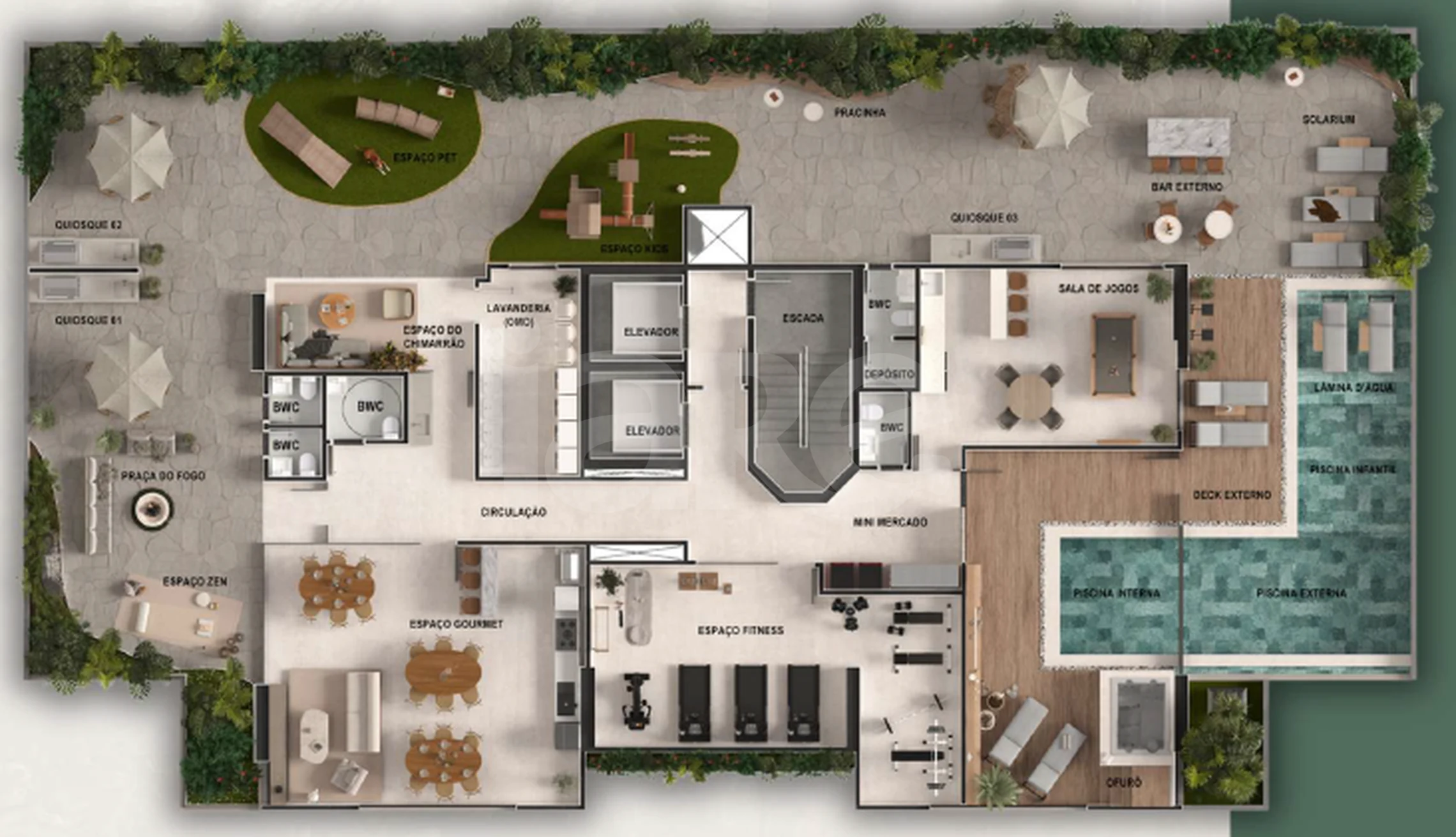Planta — Pavimento lazer