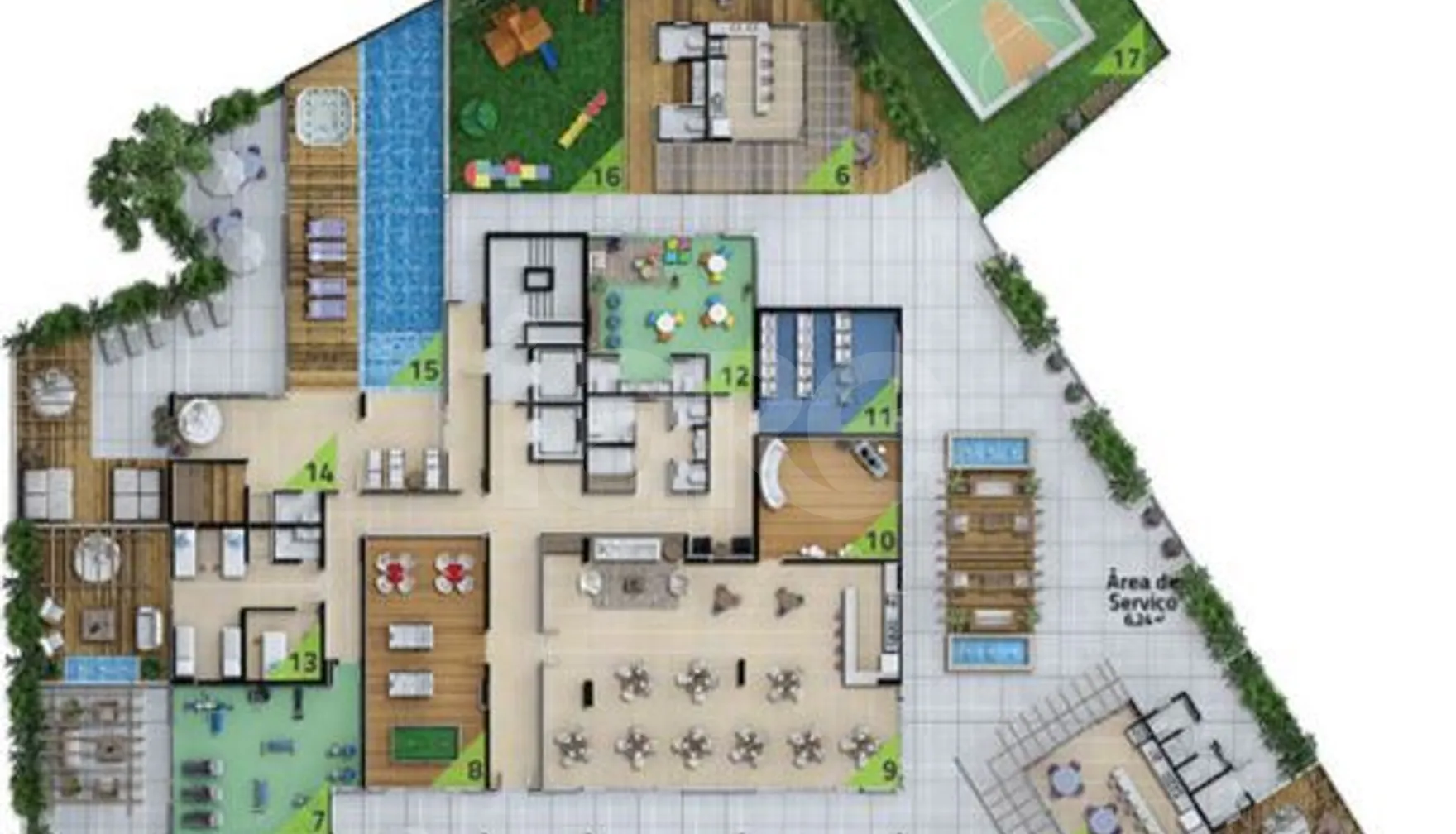 Planta — Pavimento lazer