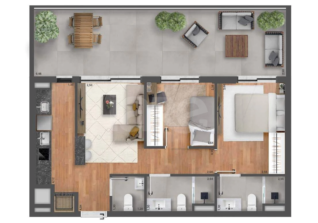 Planta — Garden 67,74 m²