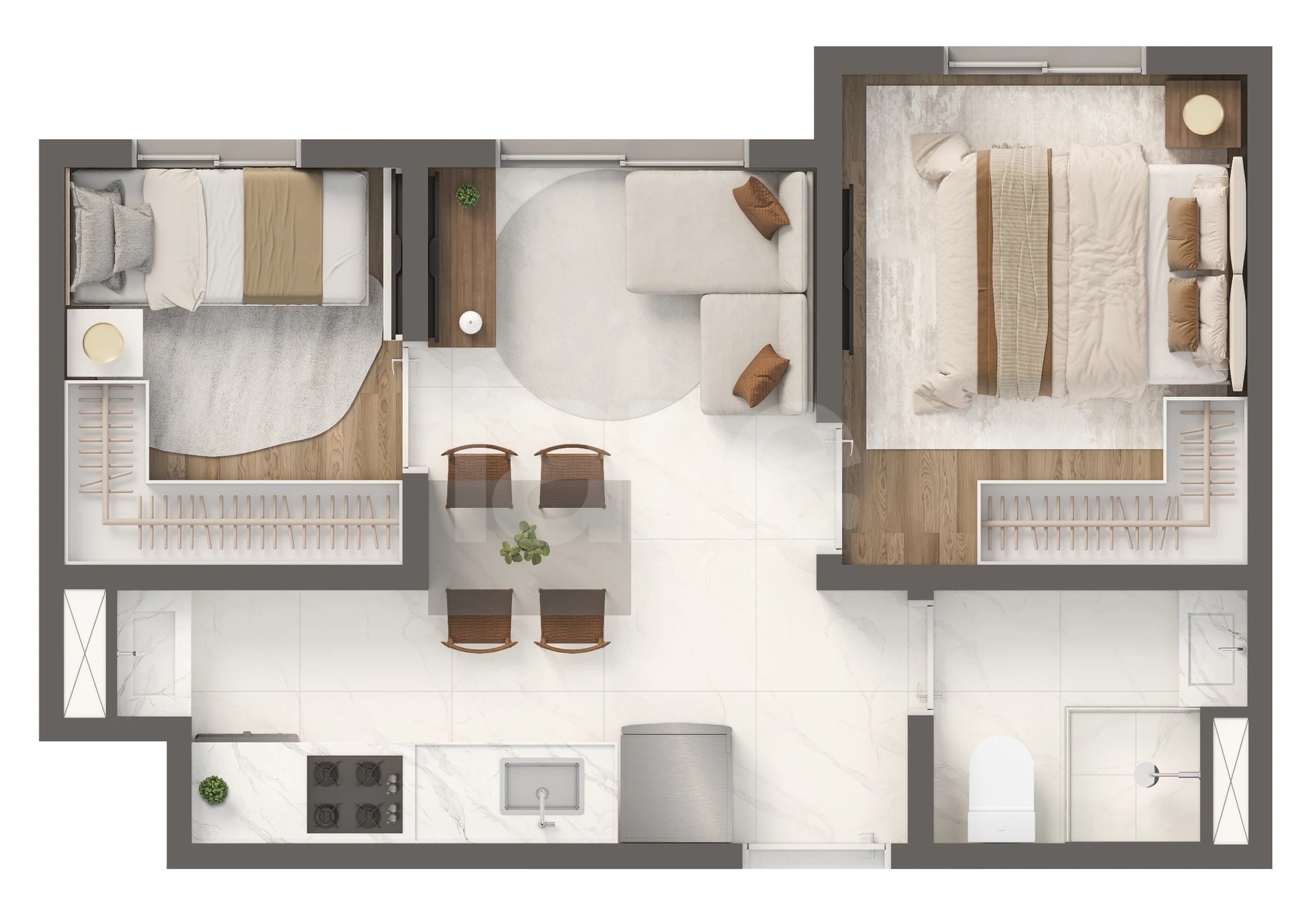Planta — Apartamento 31,17 m²