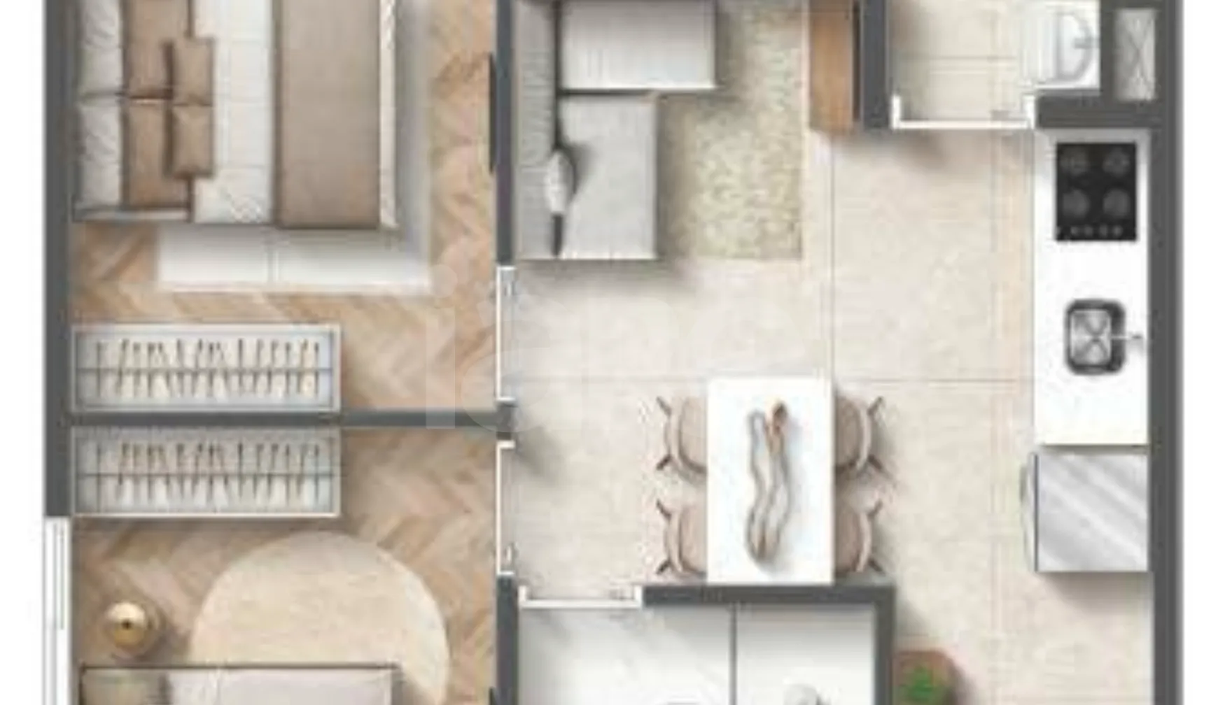 Planta — Apartamento 32,12 m²