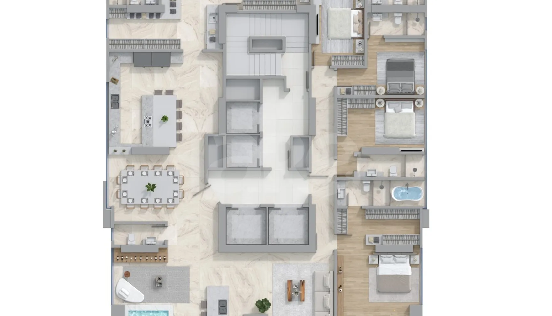 Planta — Apartamento 297,1 m²