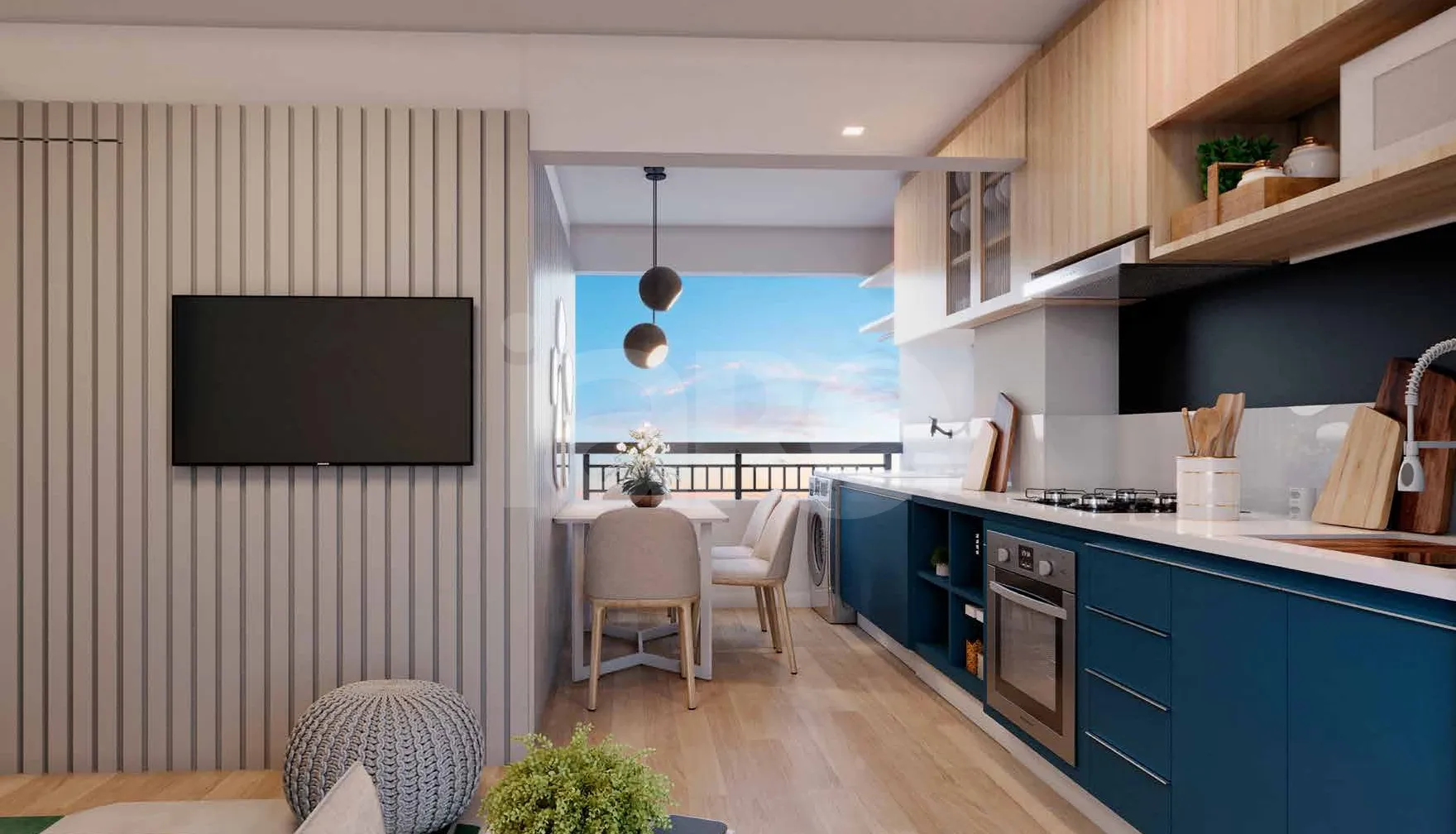 Miraus Alvorada - Apartamento com 36,71 m², em Interlagos — foto 2