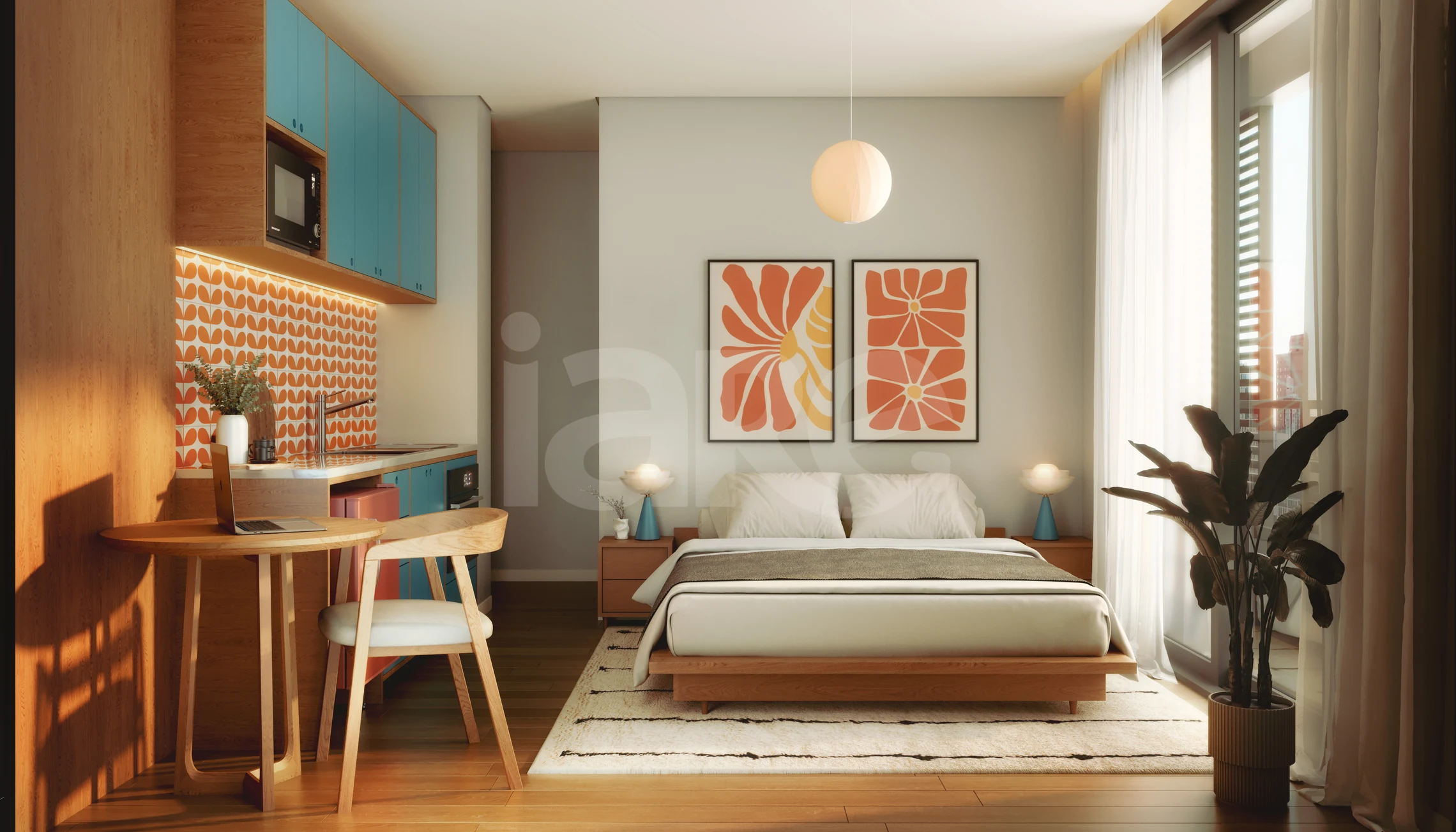 Planta — Studio 20,23 m²