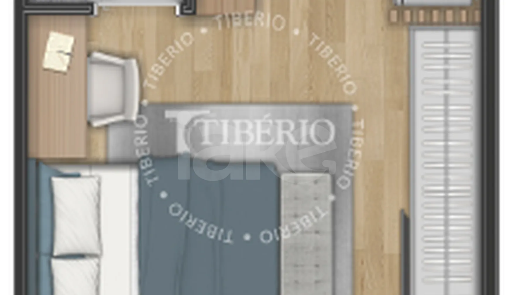 Planta — Studio 26,88 m²