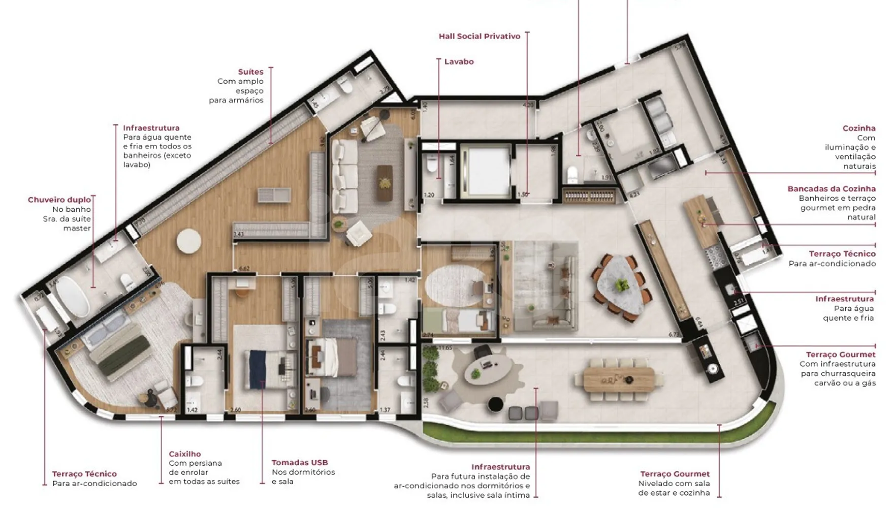 Planta — Apartamento 299,58 m²