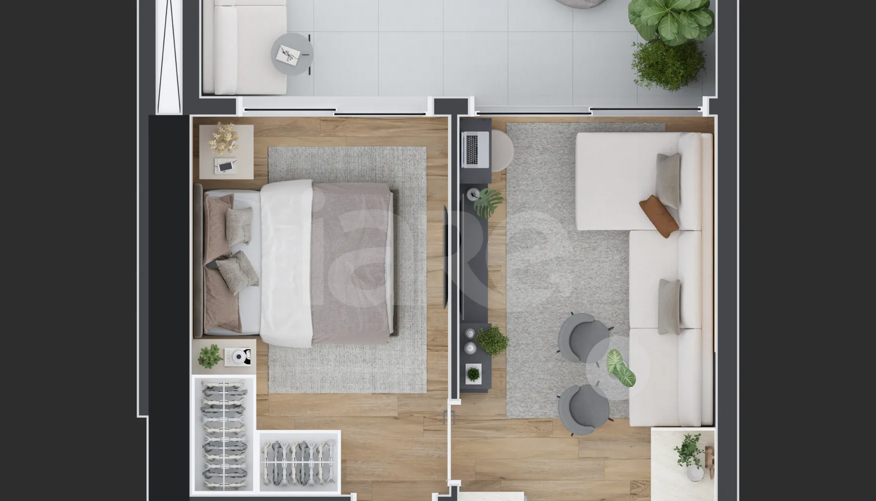 Planta — Apartamento 37,88 m²
