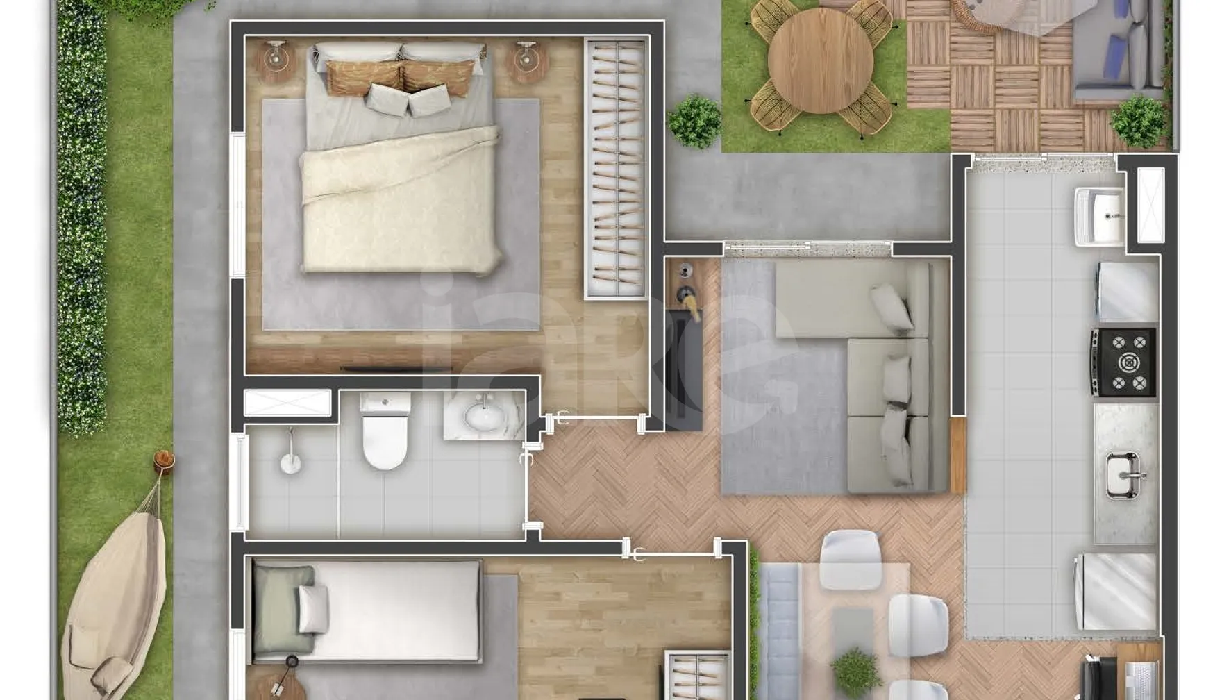 Planta — Garden 83,96 m²