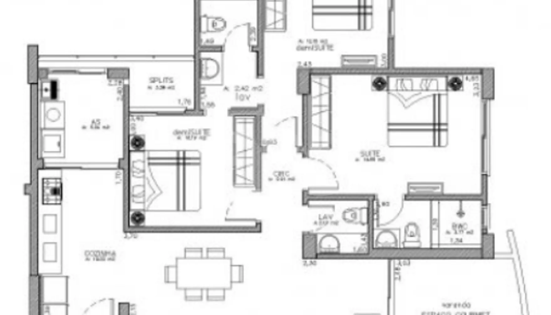 Planta — Apartamento 123,28 m²
