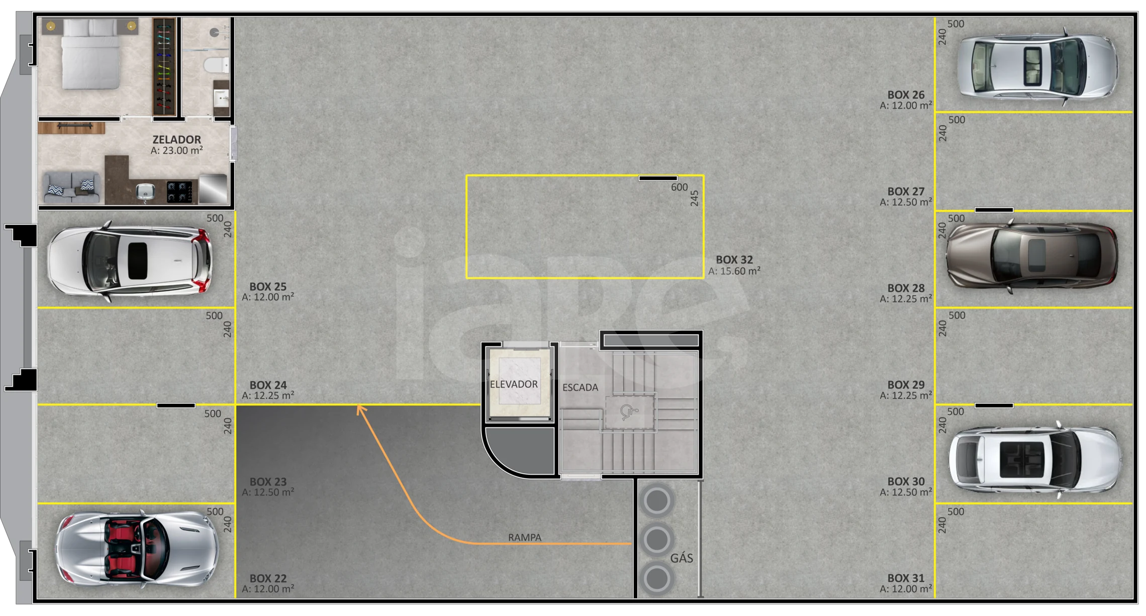 Planta — Pavimento garagem 2