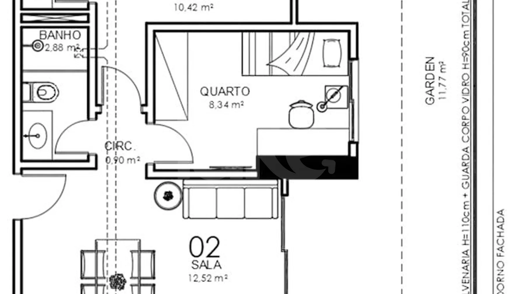 Planta — Garden 82,12 m²
