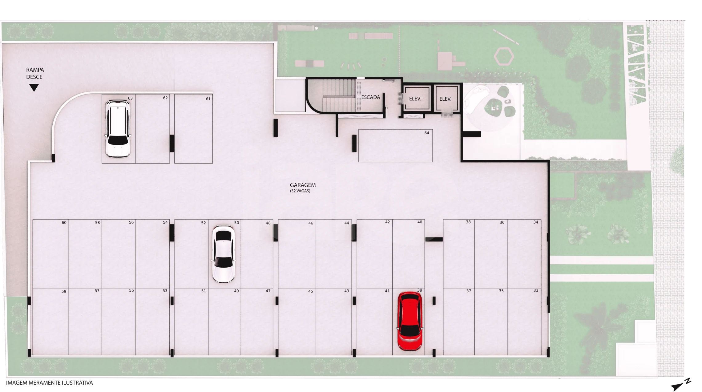 Planta — Pavimento garagem
