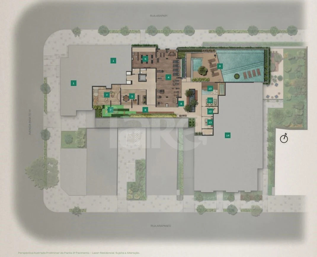 Planta — Pavimento lazer