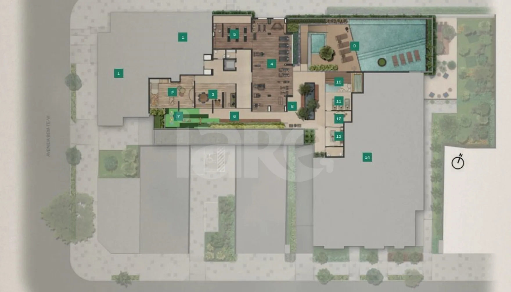 Planta — Pavimento lazer