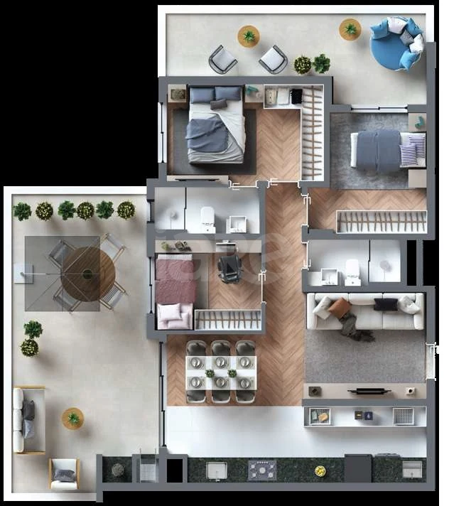 Planta — Garden 109,86 m² · 1º pavimento