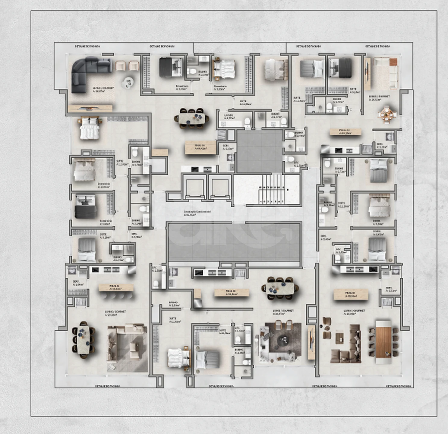 Planta — Pavimento 10 e 11