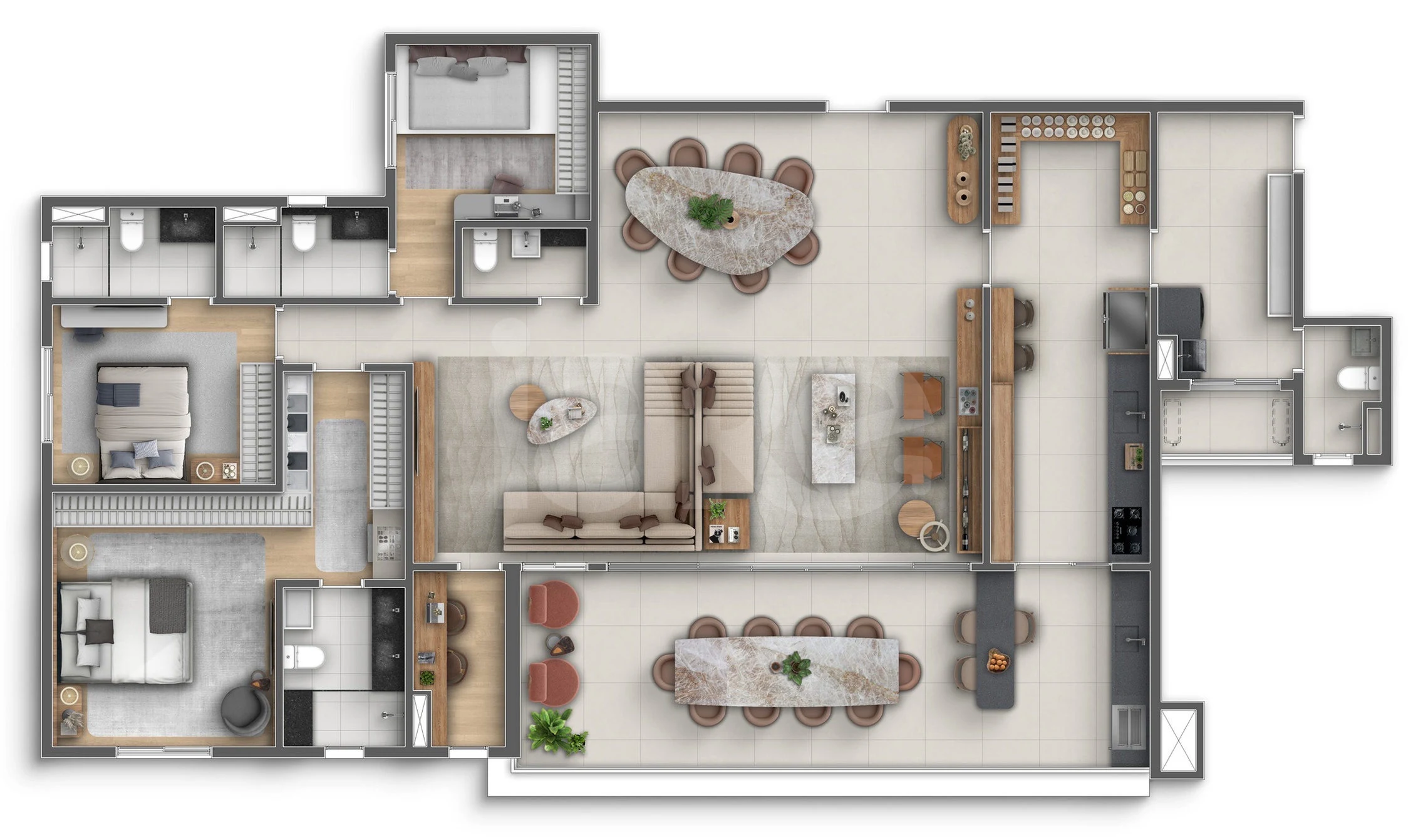 Planta — Apartamento 224 m²