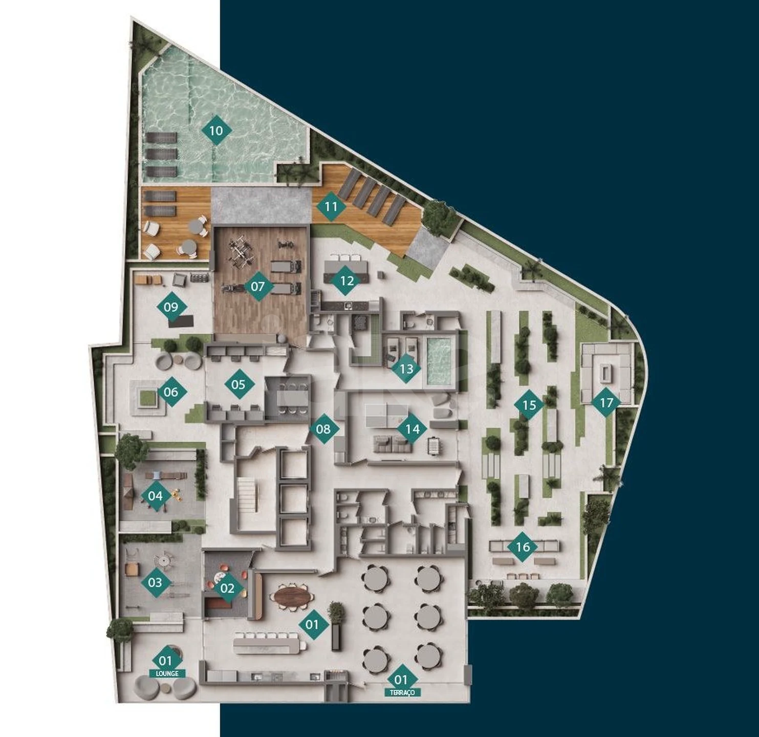 Planta — Pavimento lazer