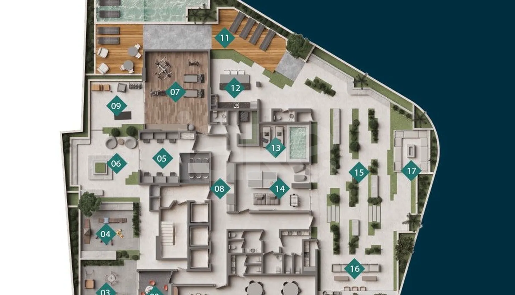 Planta — Pavimento lazer