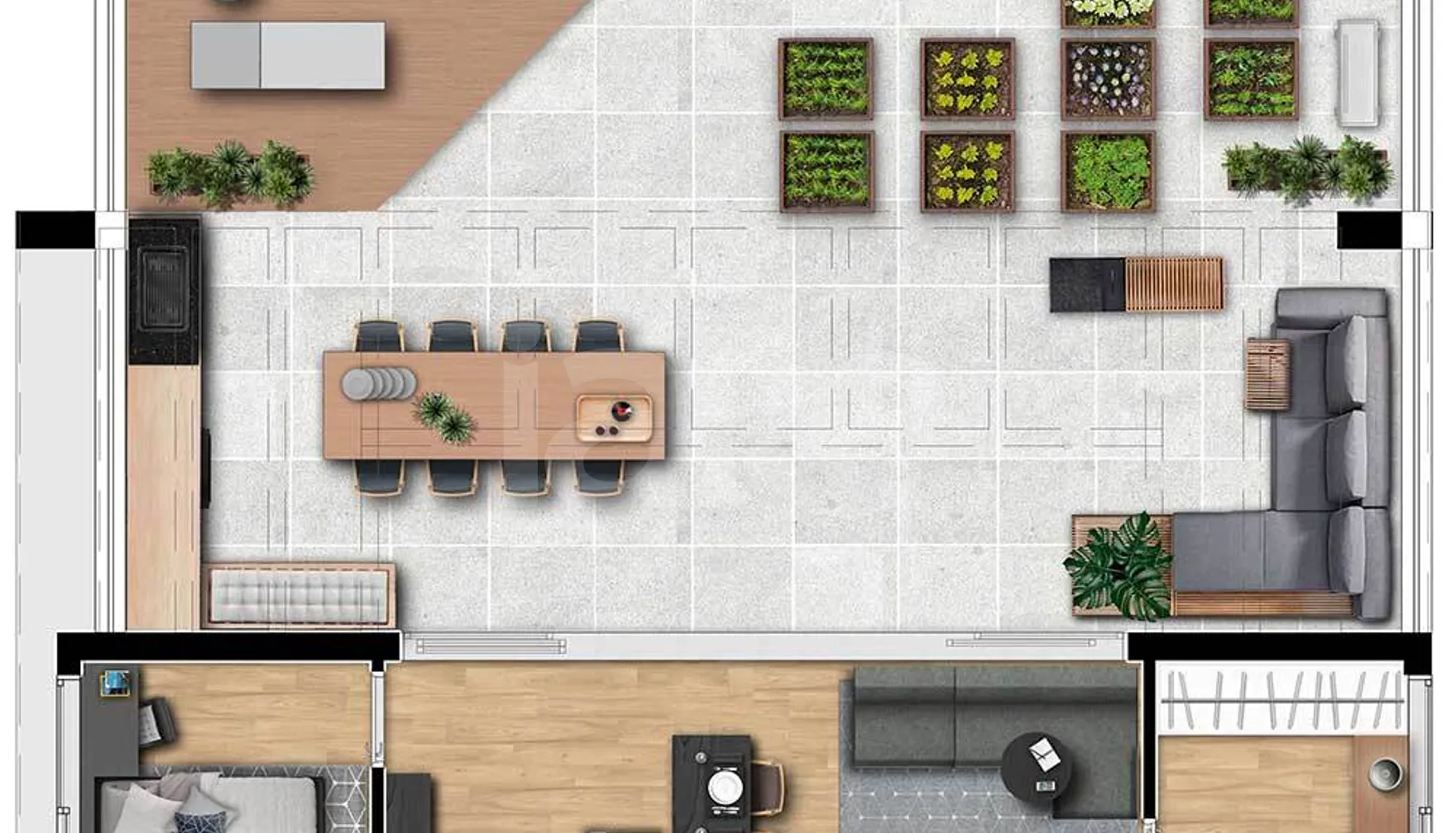 Planta — Garden 127,36 m²