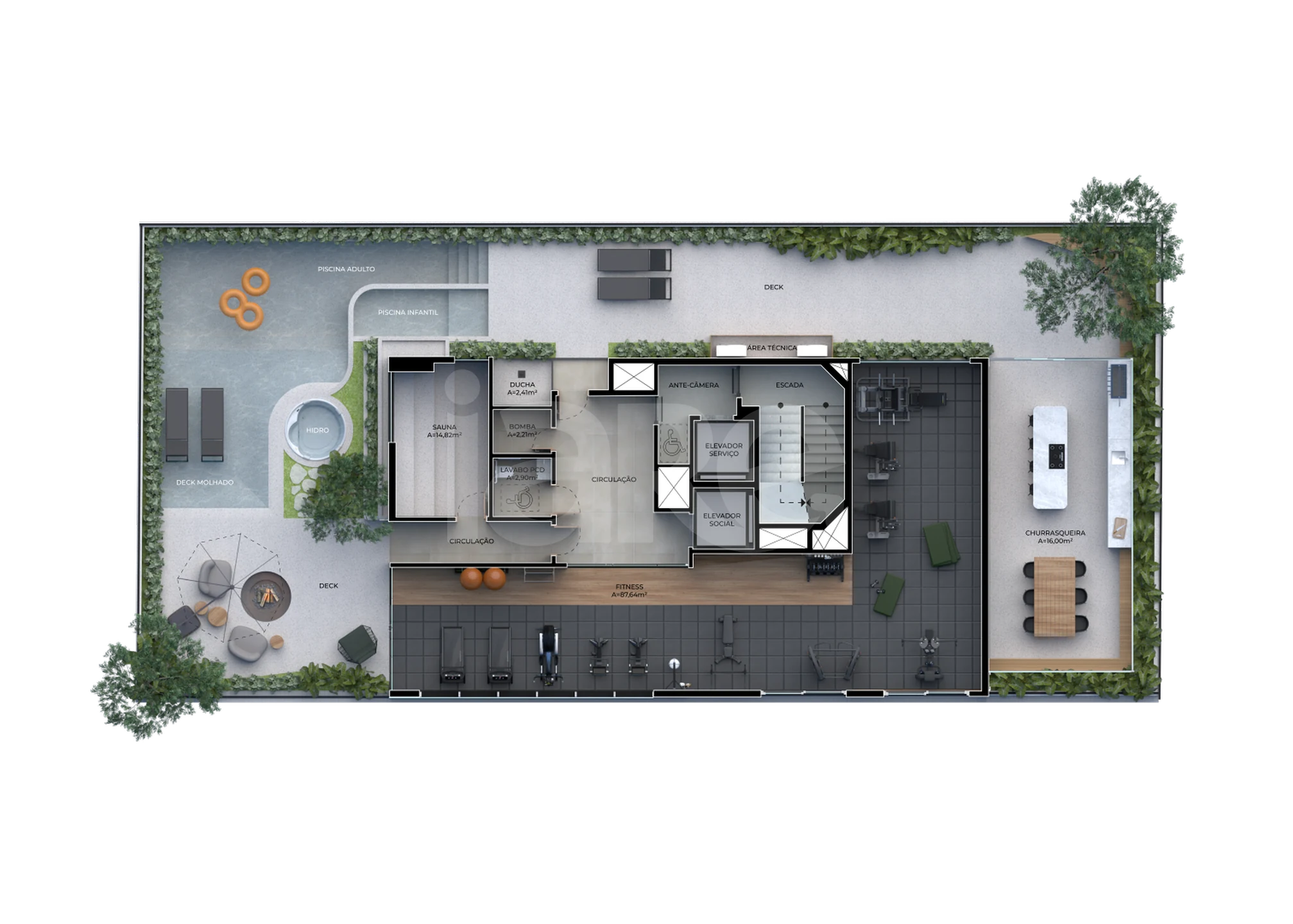 Planta — Pavimento lazer