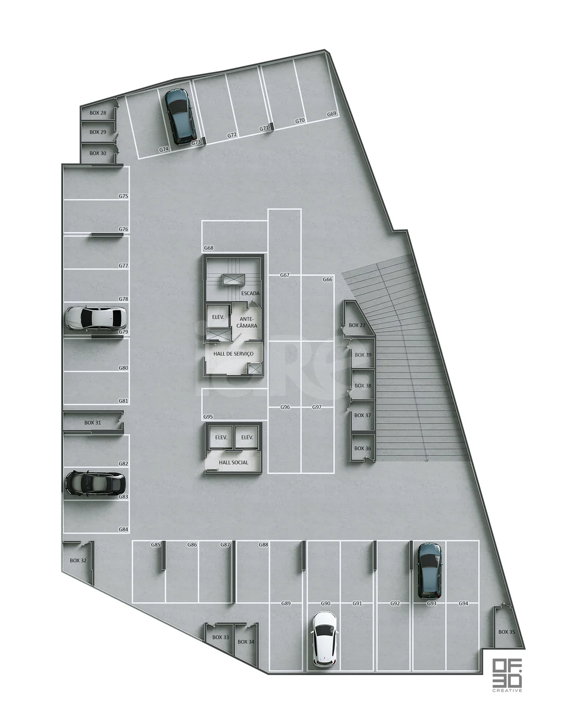 Planta — Pavimento garagem 3