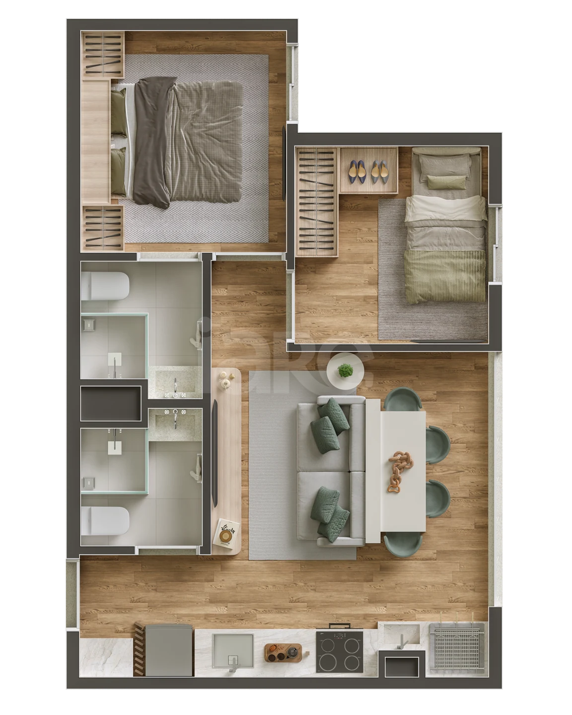 Planta — Apartamento 42 m²
