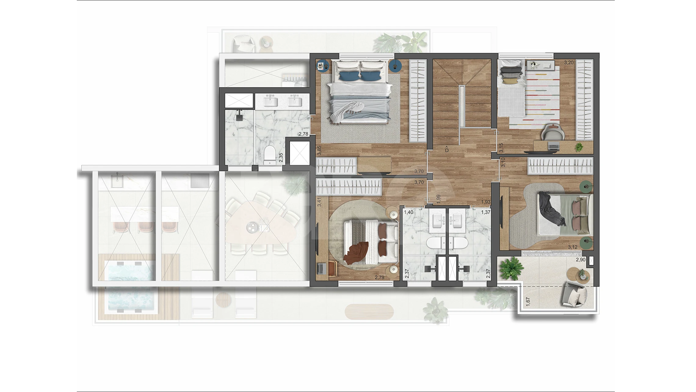 Planta — Garden 219,04 m²