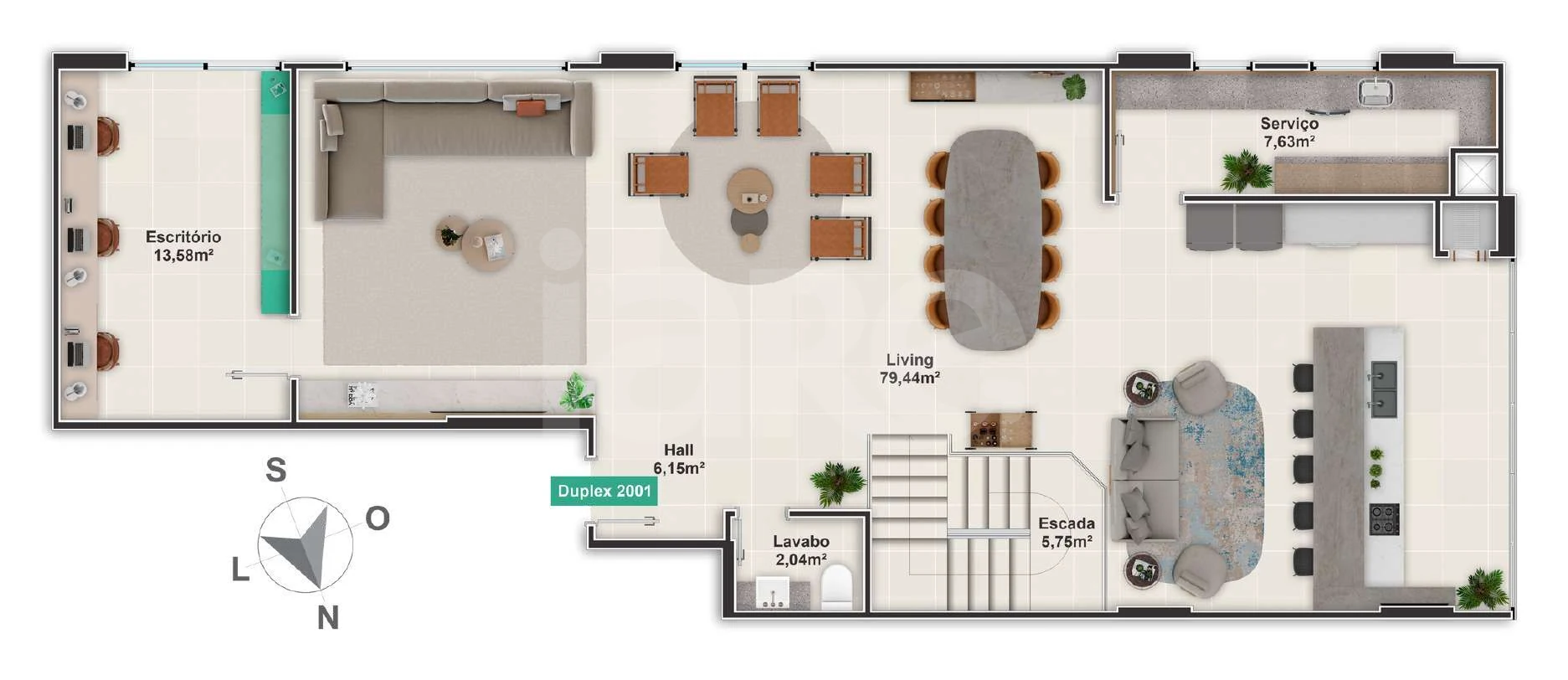 Planta — Apartamento 237,5 m²