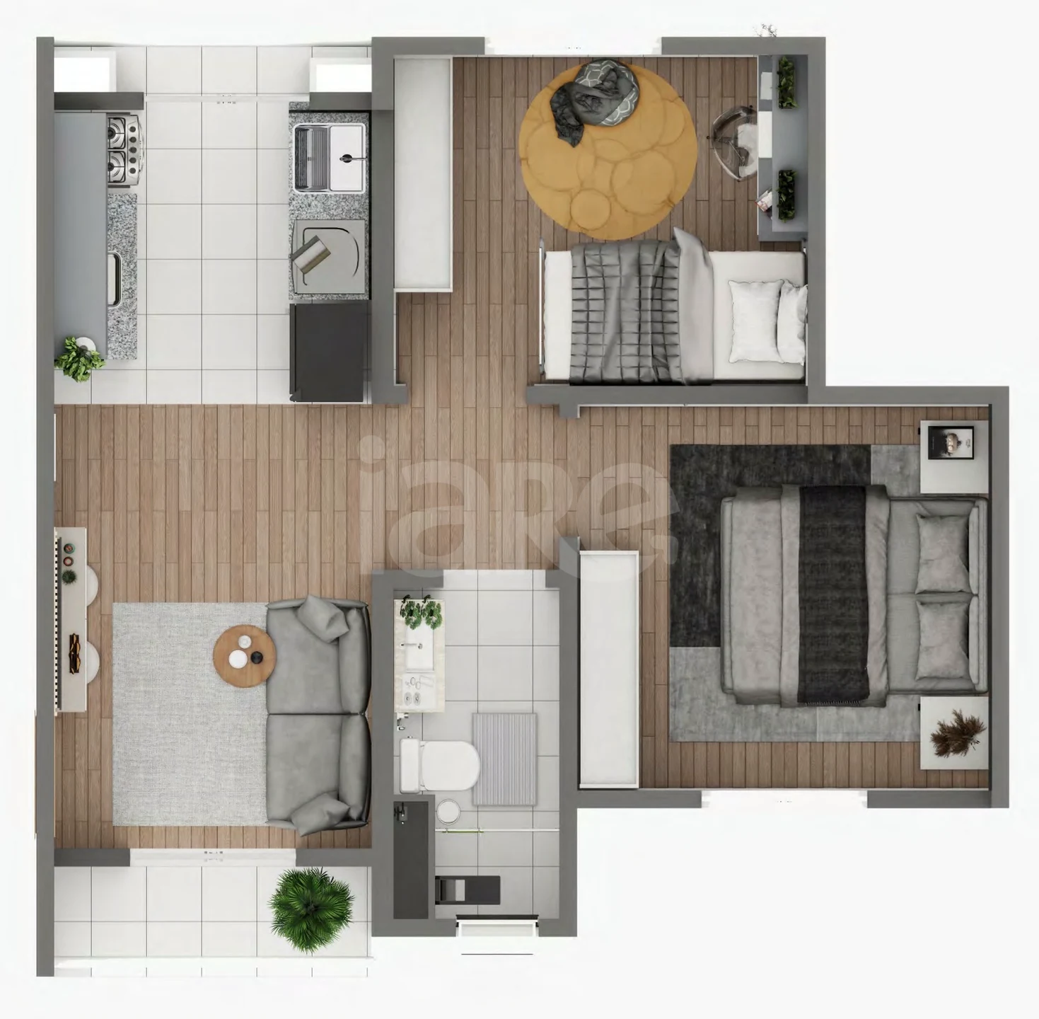 Planta — Apartamento 39,54 m²