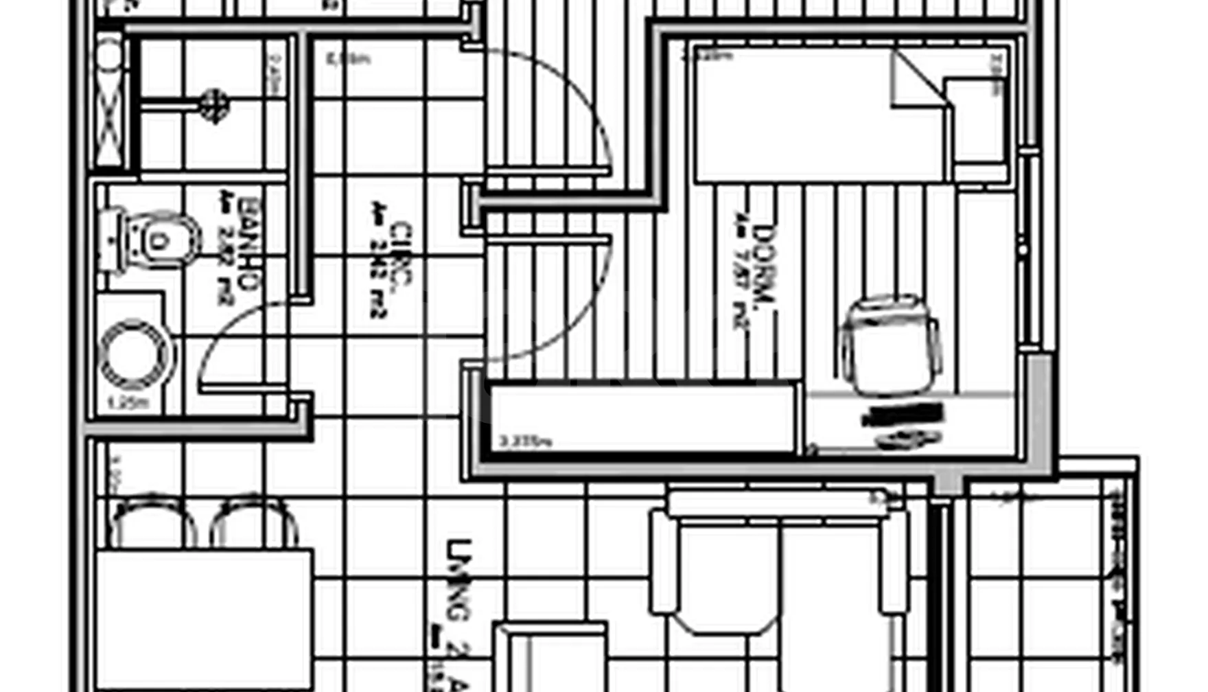 Planta — Apartamento 65,68 m²