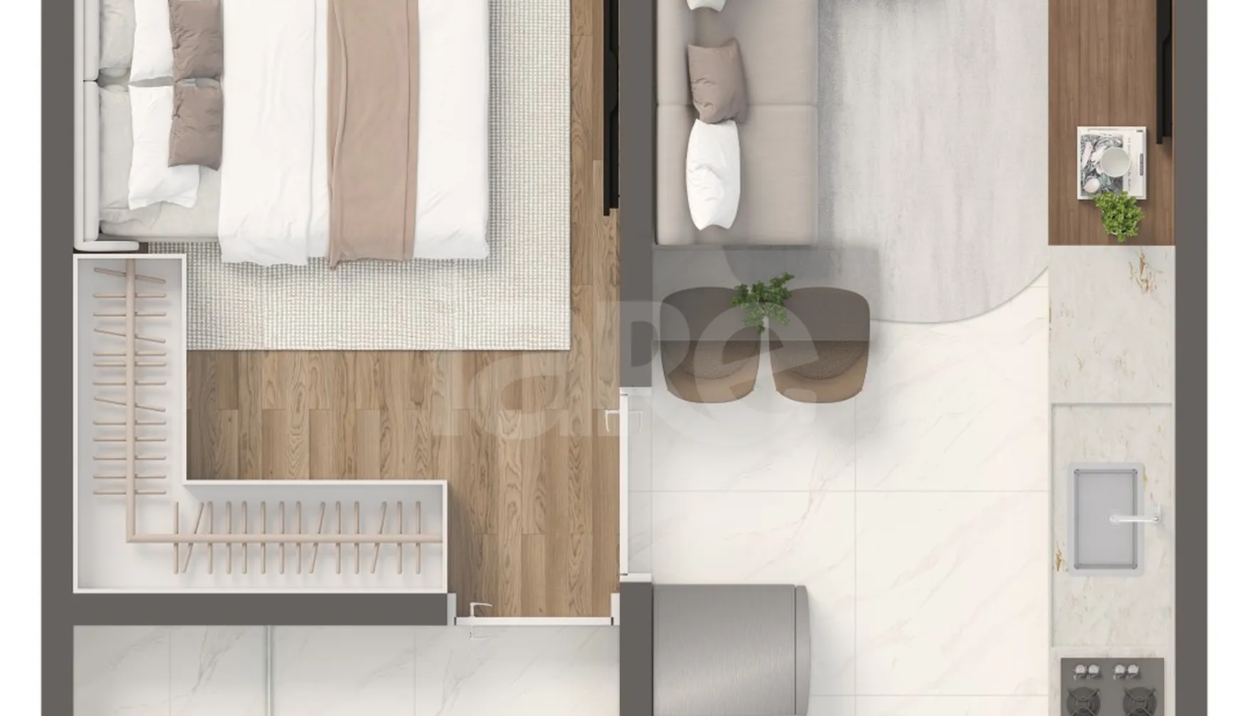 Planta — Apartamento 24 m²