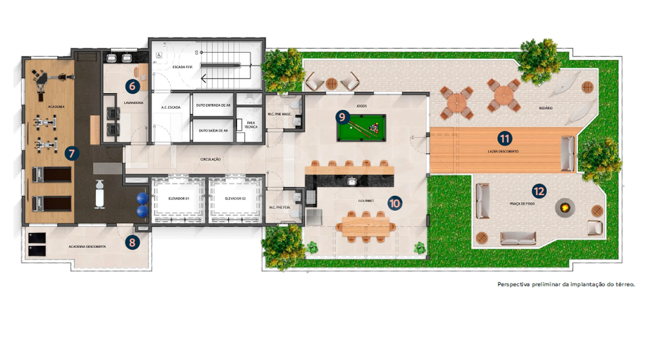Planta — Pavimento rooftop