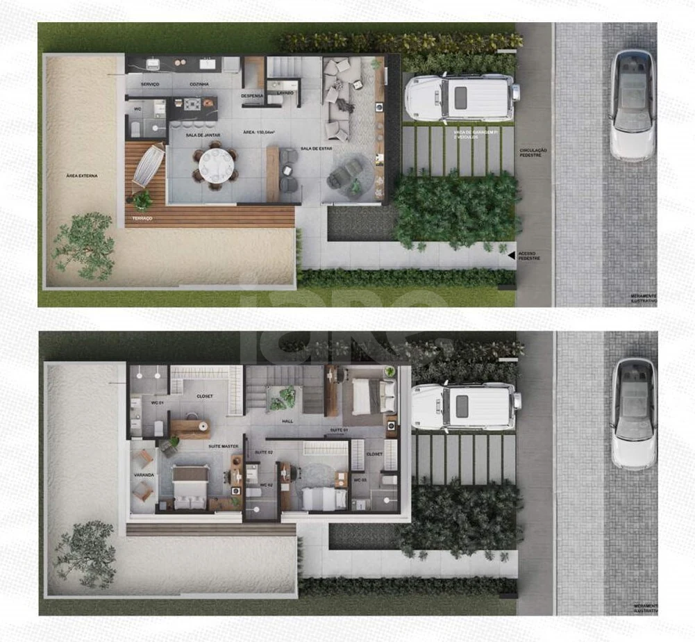 Planta — Casa em Condomínio 275 m²