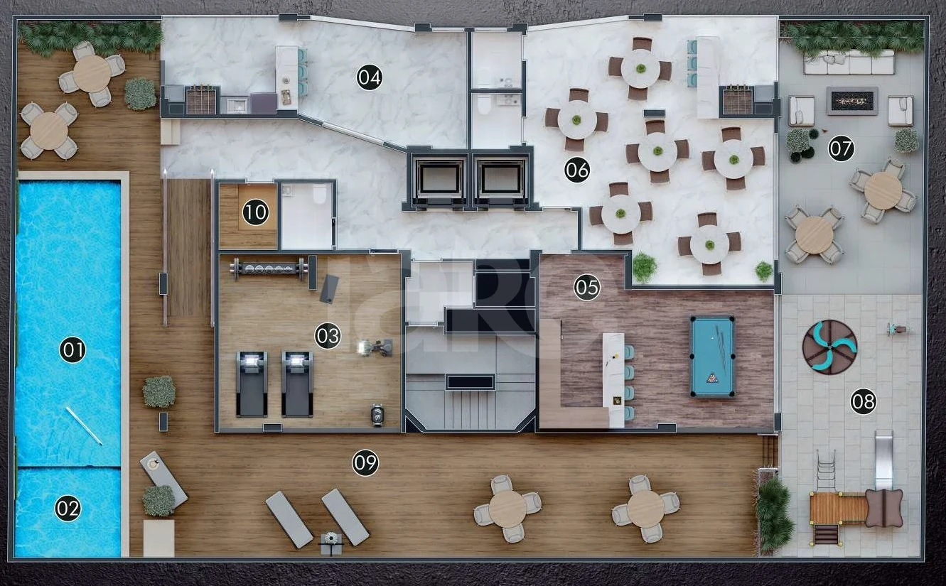 Planta — Pavimento lazer