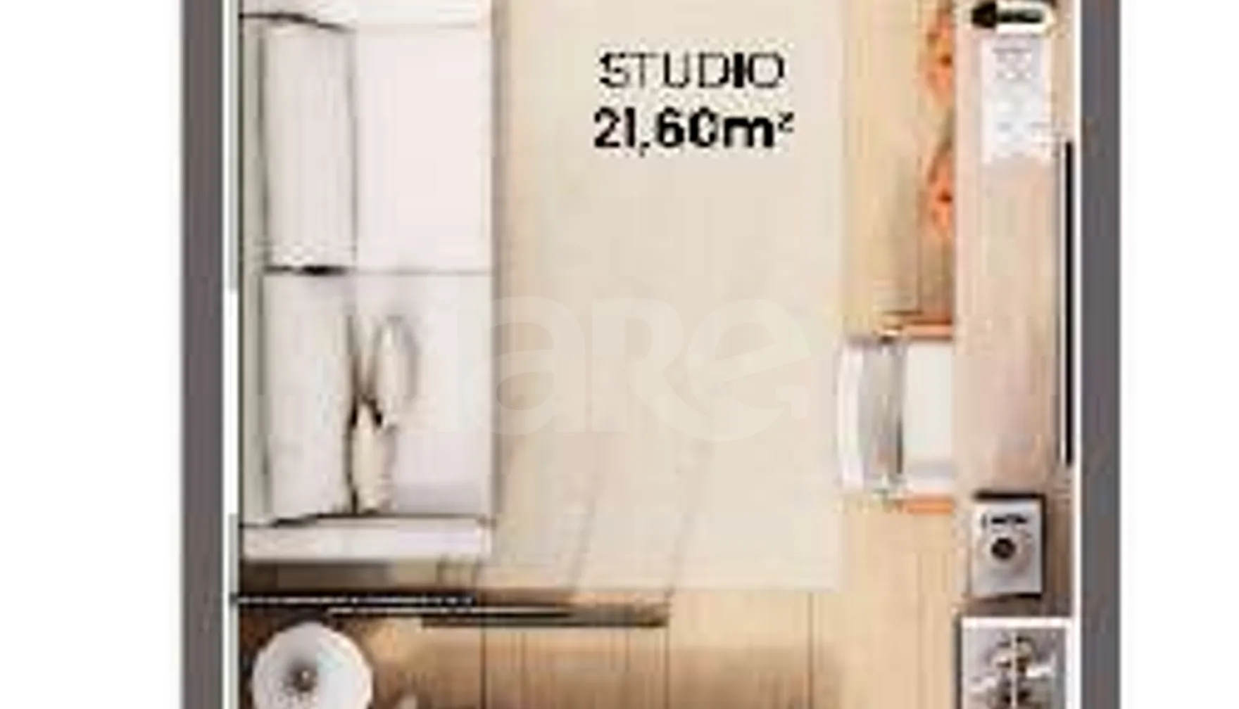 Planta — Studio 33,31 m²